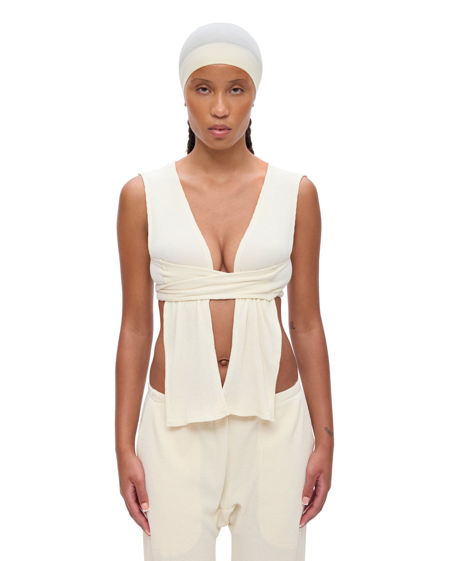 Waffle Wrap Top