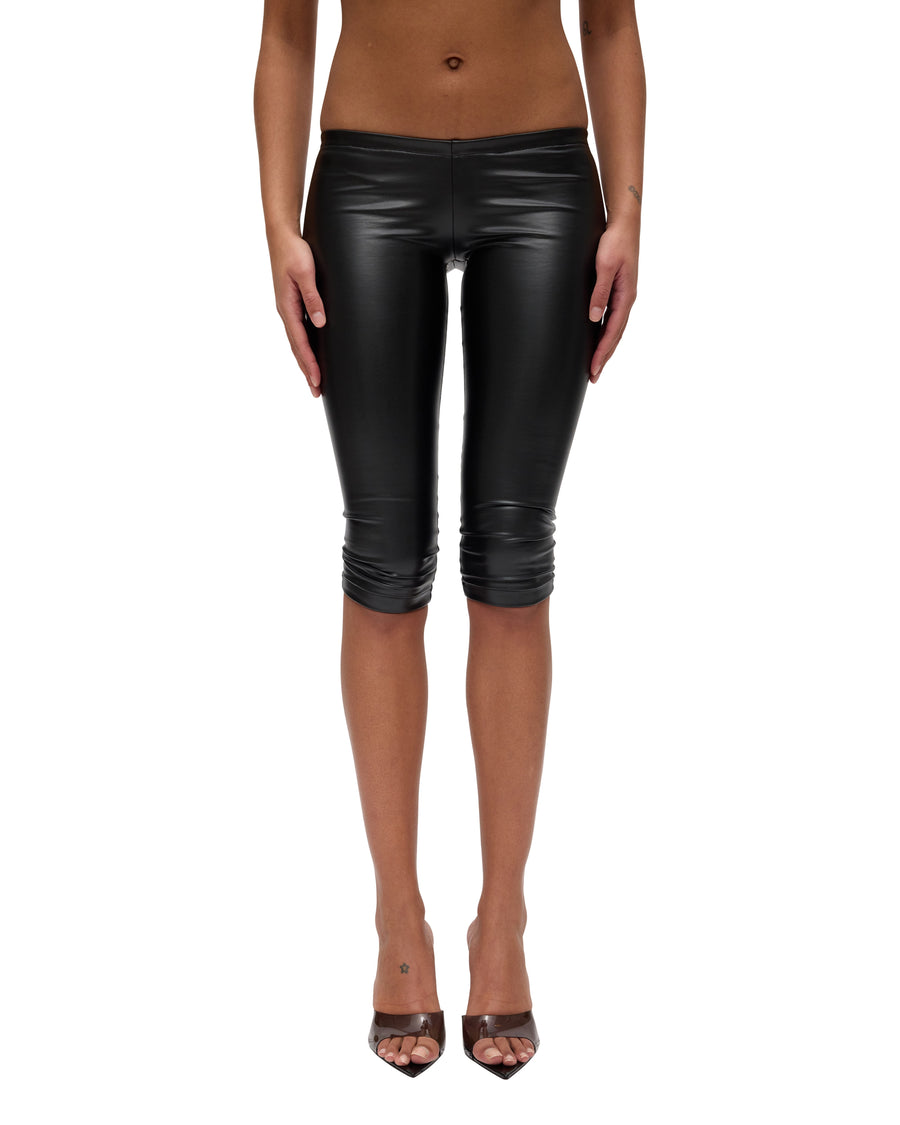 Low Rise Leather Capri