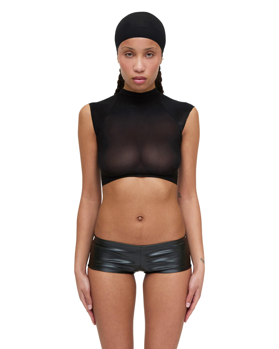 Leather Micro Shorts